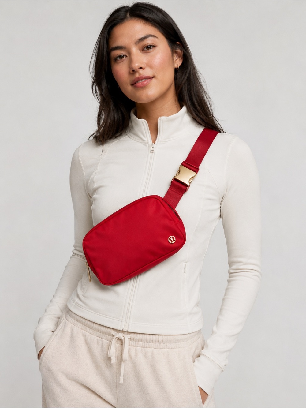 Lululemon Athletica Everywhere Belt Bag -Red w/ Gold Hardware *Limited Edition